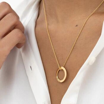 Personalised 18 K Gold Plated Russian Ring Necklace, 6 of 11