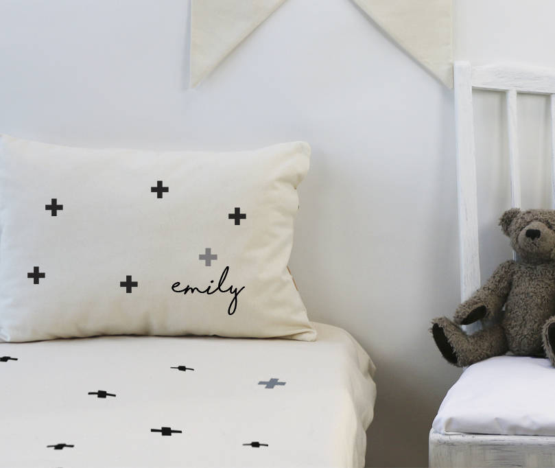 monochrome cot bedding set by minna's room