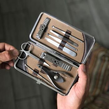 Personalised Gent's Classic Manicure Set, 8 of 12