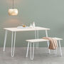 Dining Set With Industrial Hairpin Legs In Plywood, thumbnail 2 of 10