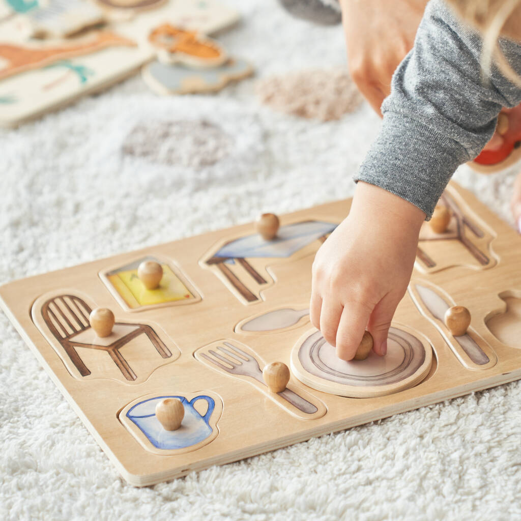 Personalised Objects At Home Wooden Puzzle By Sophia Victoria Joy