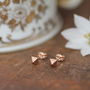 Nova Gold Pyramid Earrings, thumbnail 4 of 4