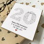 Personalised 20th Anniversary Card With China Heart, thumbnail 2 of 5