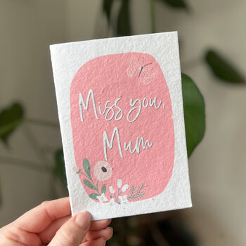 Miss You Mum Plantable Seeded Mother's Day Card, 7 of 7
