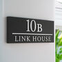 Personalised House Sign With Parallel Line, thumbnail 1 of 7