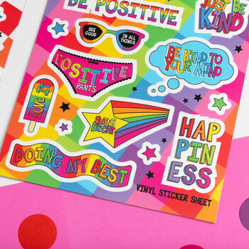 Positivity A5 Sticker Sheet, 3 of 5