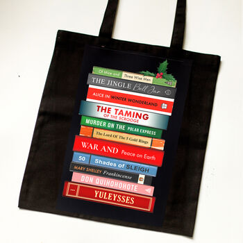 Book Puns Christmas Tote Bag, 2 of 2