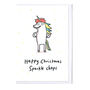 Unicorn Sparkle Chops Christmas Card, thumbnail 2 of 2