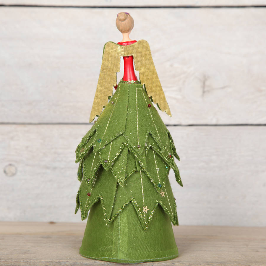 Christmas Fairy Angel Felt Tree Topper By Red Berry Apple