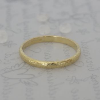 Textured Gold Wedding Ring, 5 of 6
