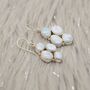 Larimar Drop Earrings: Sterling Silver Blue Gemstone, thumbnail 7 of 12