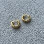 Micro Hammered Hoop Sterling Silver Hoop Earring For Men, thumbnail 10 of 11