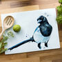 Inky Magpie Glass Worktop Saver, thumbnail 1 of 6