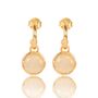 Sparkling White Crystal Hoop Earrings, thumbnail 3 of 4