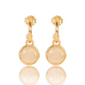 Sparkling White Crystal Hoop Earrings, 3 of 4