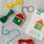 Stitch Your Own Wooden House Keyring, thumbnail 1 of 5