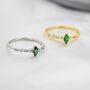 Vintage Inspired Emerald Green Cz Ring, thumbnail 5 of 11