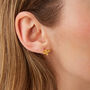 Four Cube Blocks Textured Sterling Silver Stud Earrings, thumbnail 6 of 7