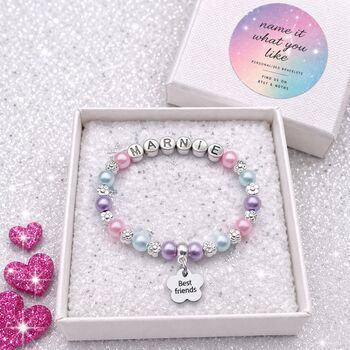 Personalised Best Friend Bracelet Custom Name Friendship Gift For Bestie, 2 of 12