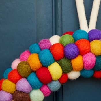 Felt Multicoloured Wreath, 3 of 3