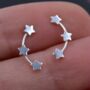 Tiny Star Trio Constellation Dainty Stud Earrings, thumbnail 1 of 11