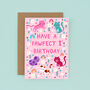 Any Age Cat Birthday Card, Girls Age Birthday Card, thumbnail 4 of 9