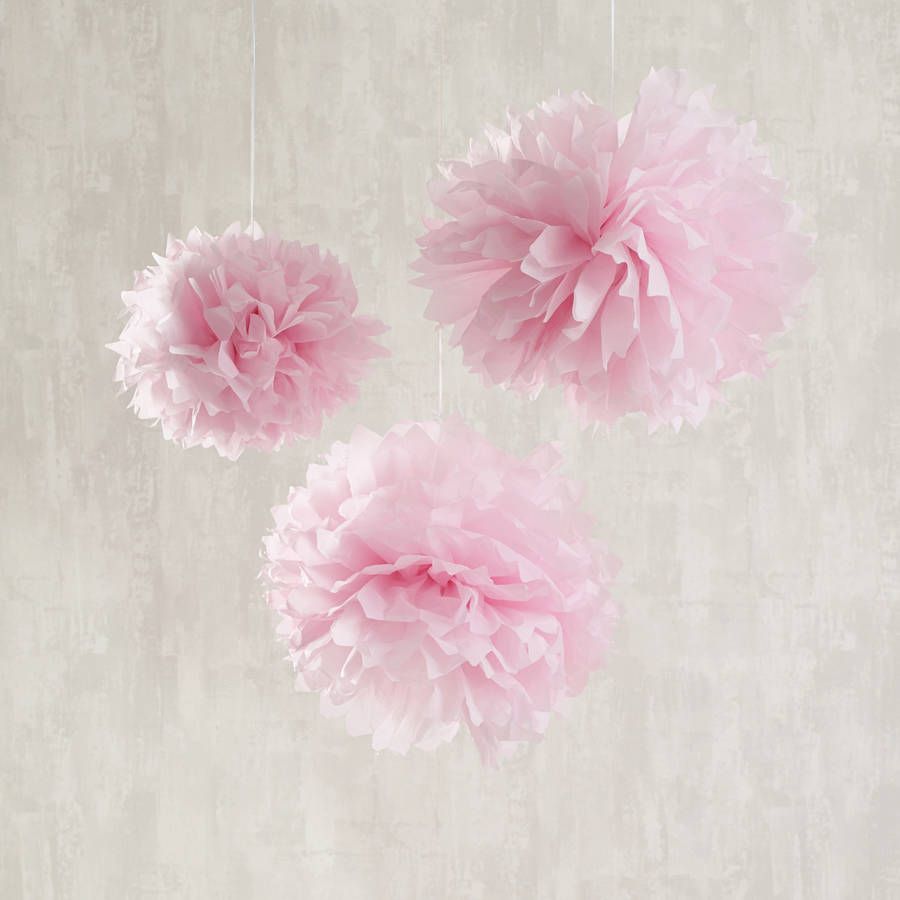 Pink Pom Pom Paper Party Decorations By Lights4fun | notonthehighstreet.com