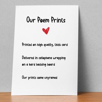 Mum And Dad Anniversary Gift Parents Personalised Poem Print, 7 of 7