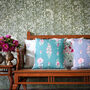 Les Indes Gulshan Floral Recycled Cotton Cushion Cover, thumbnail 5 of 5