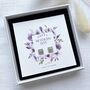 Square Flower Sterling Silver Stud Earrings On Mother's Day Gift Card Flower Jewellery Gift For Mum, thumbnail 5 of 10