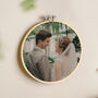 Custom Photo Linen 4th Anniversary Hoop, thumbnail 1 of 2