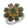 Green Onyx Gold Plated Statement Ring, thumbnail 3 of 4