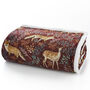 Fox And Deer Throw With Sherpa Backing Mulberry, thumbnail 2 of 4