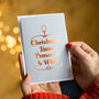 Luxury Foiled 'Prosecco And Wine' Christmas Card, thumbnail 2 of 6