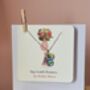 Floral Hand Painted Initial Letter Necklace Gift, thumbnail 1 of 11