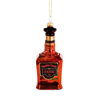 Glass Bottle Of Brandy Christmas Bauble, 2 of 2