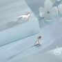 Mismatched Fox And Crow Stud Earrings In Sterling Silver, thumbnail 3 of 12