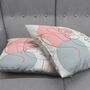 Cushion Cover Pink, Blue And Ecru Abstract Face Pattern, thumbnail 4 of 7
