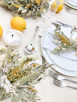 Dried Eucalyptus Wreath With Yellow Flowers, 5 of 7