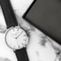 Personalised Handwriting His And Hers Black Leather Watch, thumbnail 5 of 7