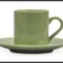 Set Of Four Porcelain Espresso Cup And Saucer Green, thumbnail 7 of 7