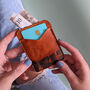 Tan Tie Dye Leather Pocket Wallet, thumbnail 3 of 7