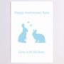 Personalised Bunny Anniversary Card, thumbnail 5 of 7