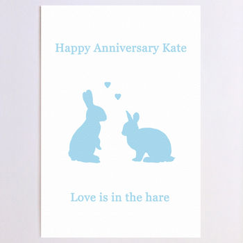 Personalised Bunny Anniversary Card, 5 of 7