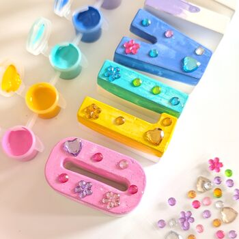 Diy Personalised Name Painting Craft Kit Gift Box, 4 of 9