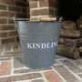 Kindling Wood Bucket In French Grey, thumbnail 1 of 4