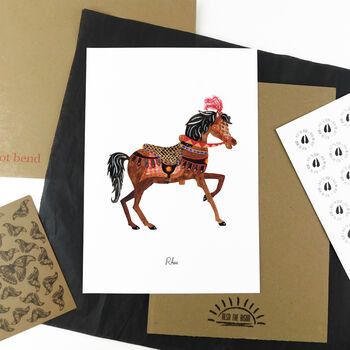 Rhea The Carousel Horse Art Print, 6 of 9