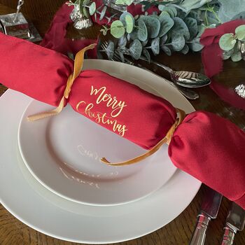 Personalised Reusable Red Christmas Crackers, 8 of 10