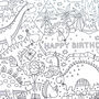 Happy Birthday Dinosaur Giant Colour In Activity Poster, thumbnail 7 of 8
