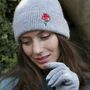Birthday Flower Cashmere Wool Hat And Gloves Gift Set, thumbnail 1 of 10